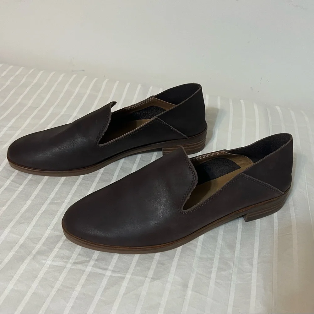 Lucky Brand Dark Brown Slip-On Flats